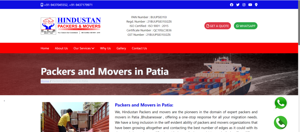 Hindustan packers movers