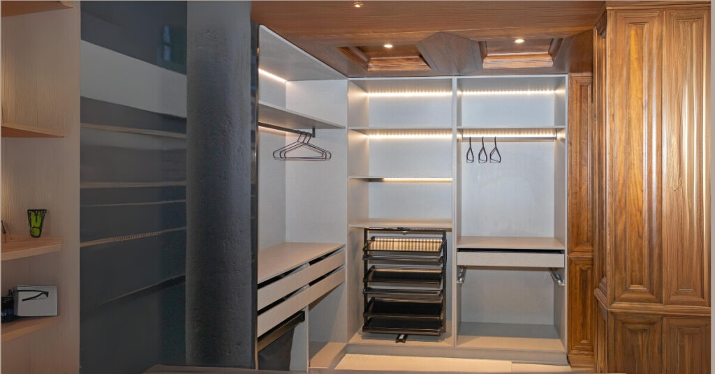 Showcase opened Wardrobes